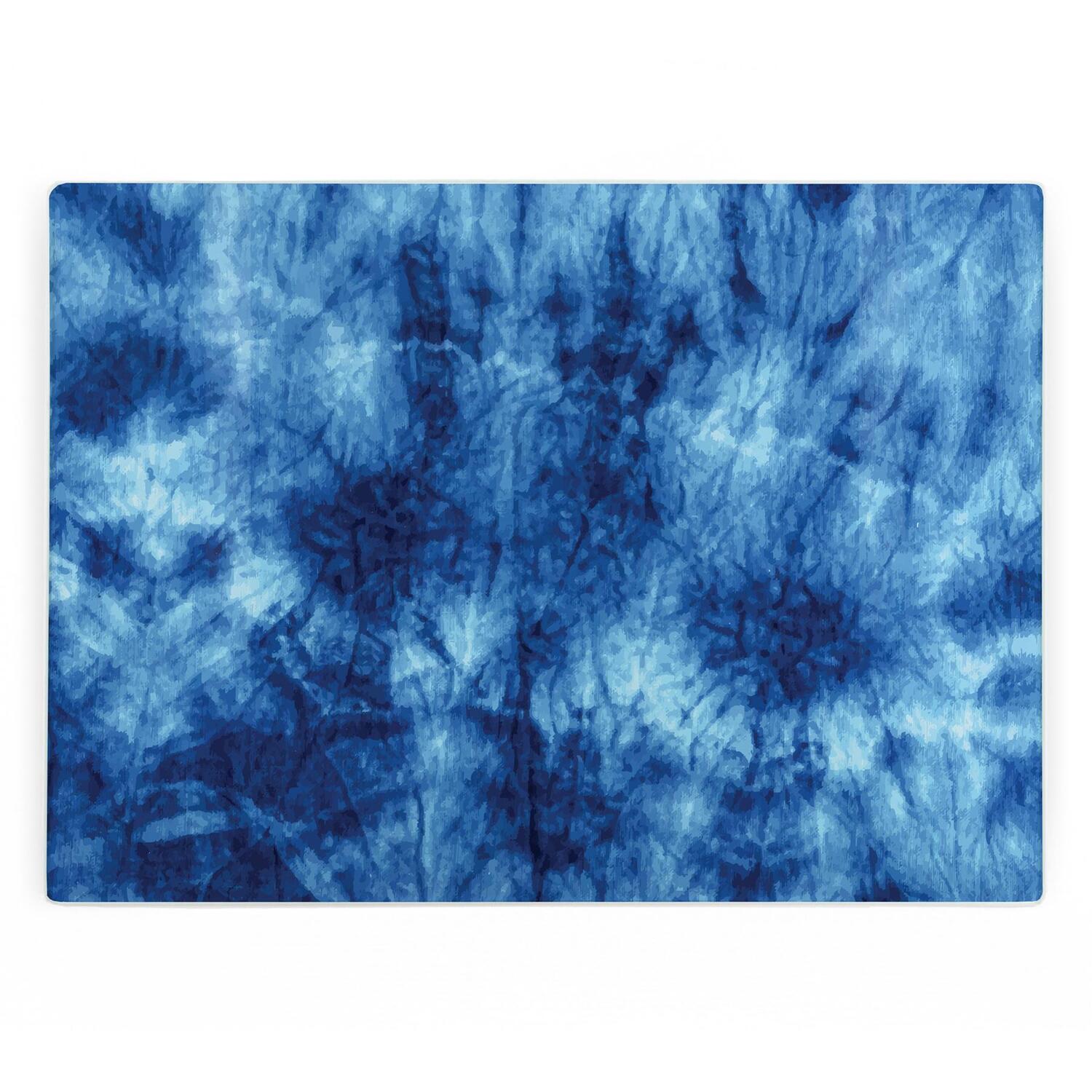 Image of Blue Tie Dye Large Smooth Glass&hellip;