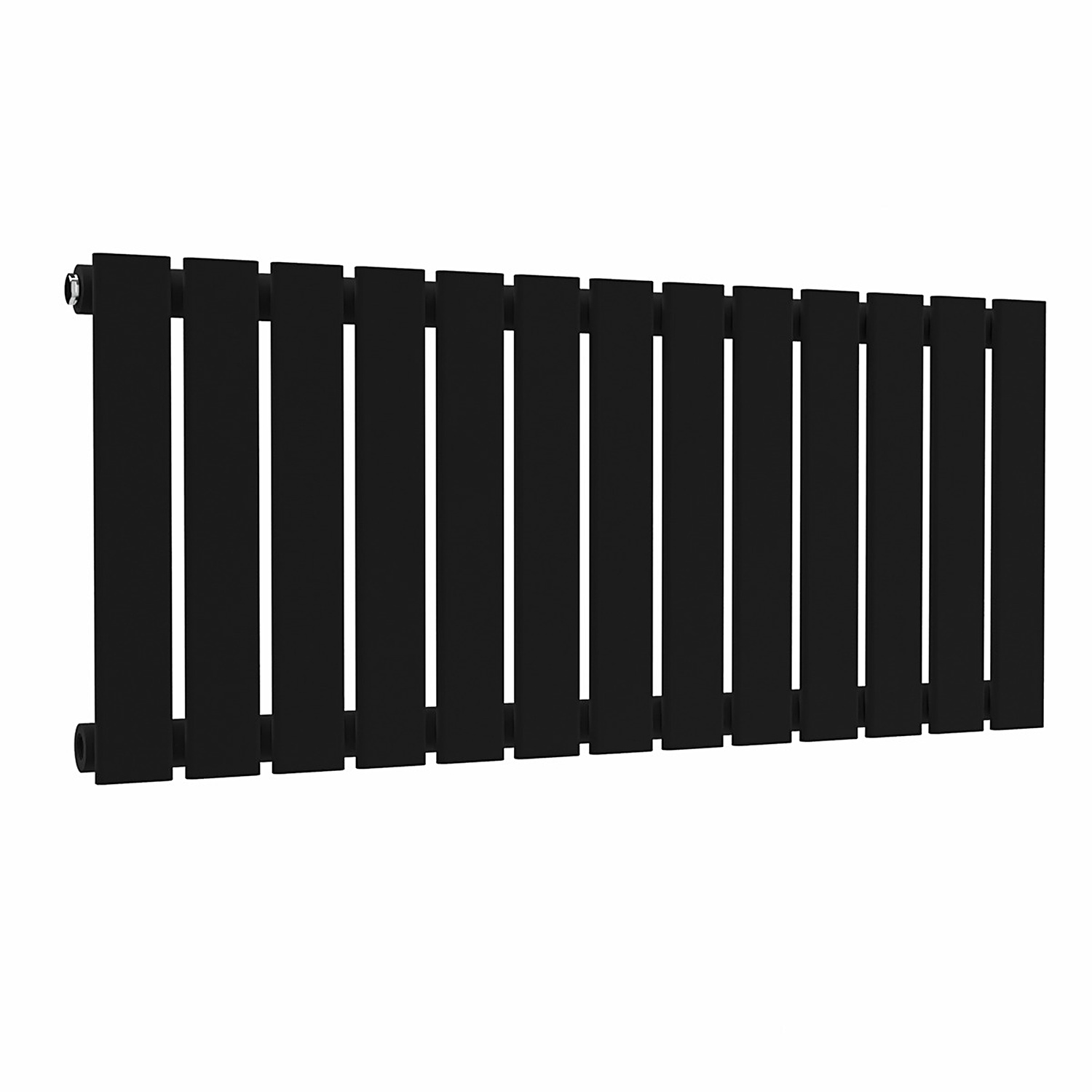 Lux Heat Flat Horizontal Radiator - Black - 400 Mm X 910 Mm (Single) - Black