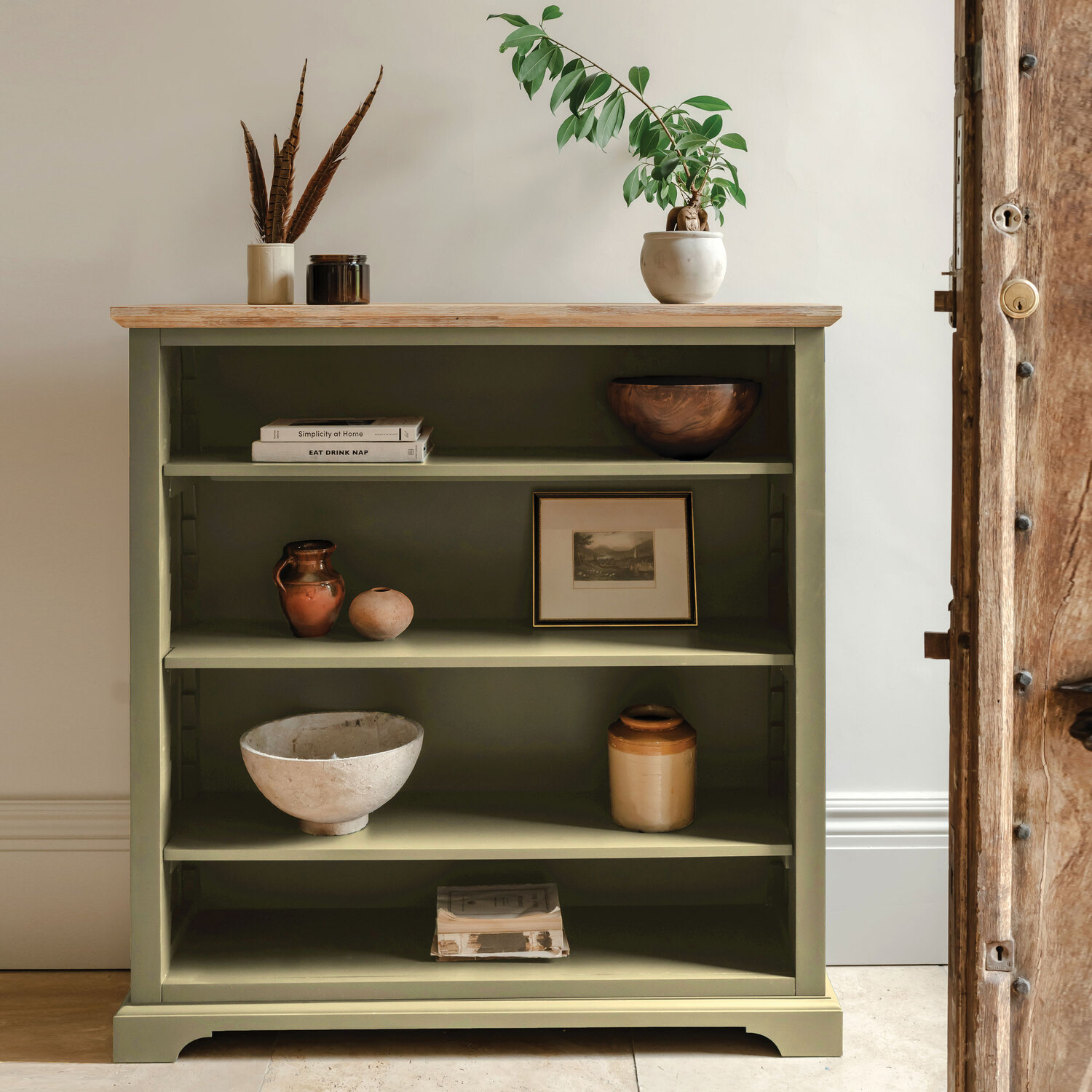 Statement Furniture - Florence Bookcase - Adjustable Shelves - Sage Green - Image 3