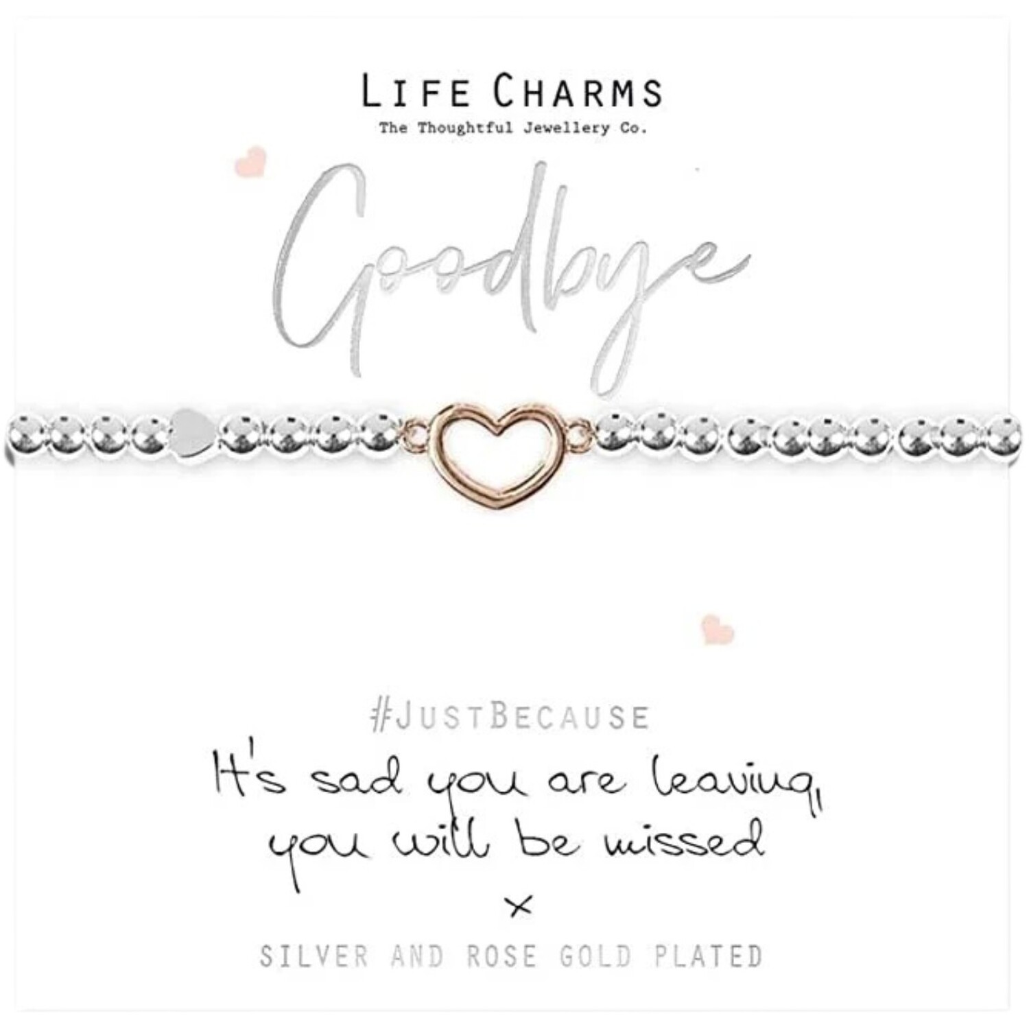 Sad You are Leaving Bracelet – Life Charms Silver Plated Jewellery Gift For Her - Image 4