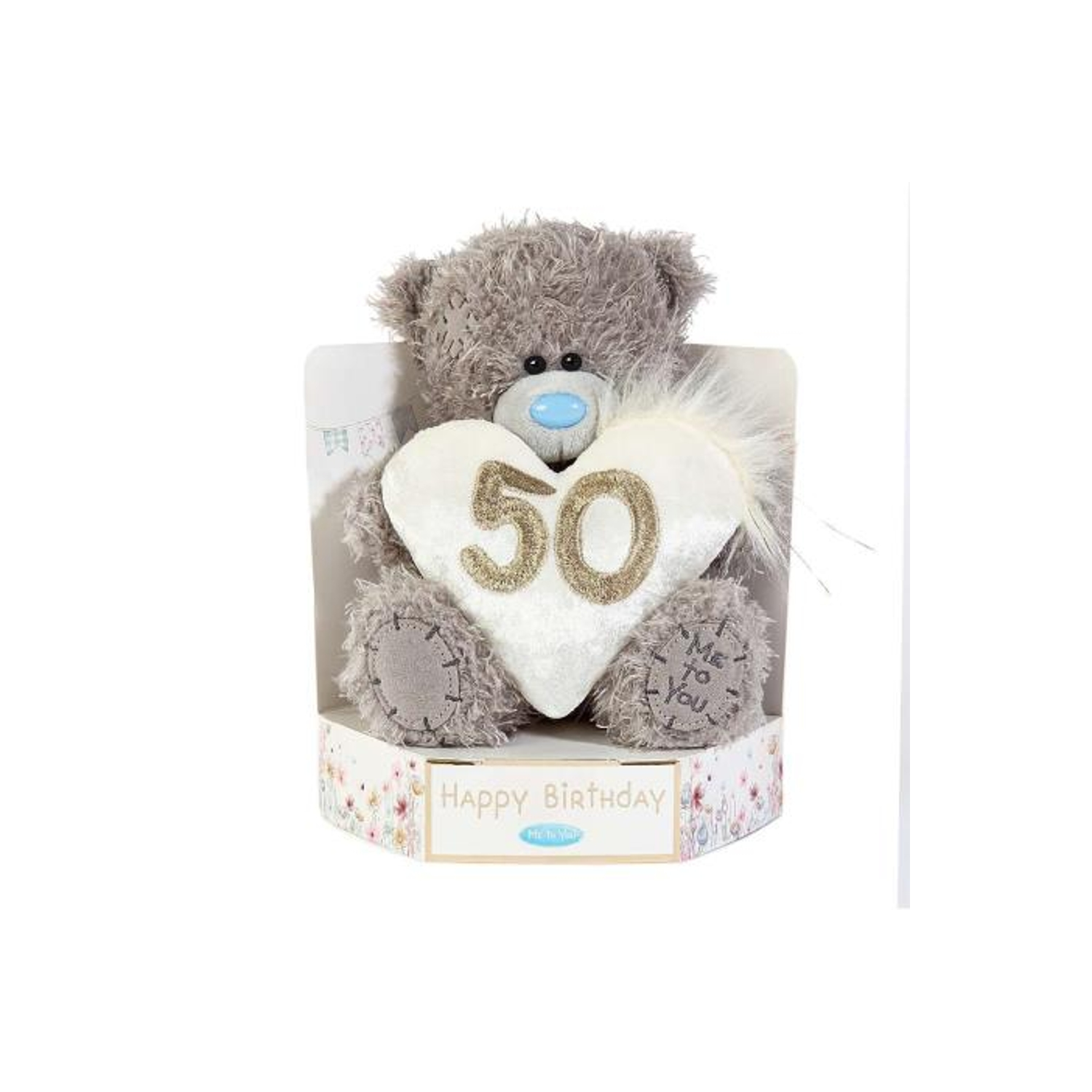 B&Q - Tatty Teddy Plush 15Cm High 50Th Birthday Bear On Luxury Gift Plinth Official Collection - Image 5