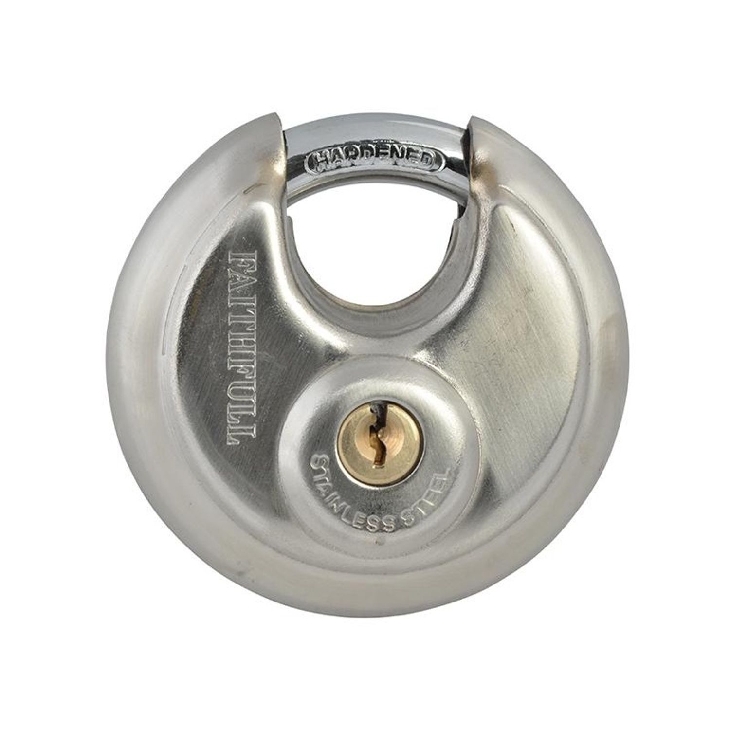 Faithfull Stainless Steel Discus Padlock 70Mm A - Multi Colour