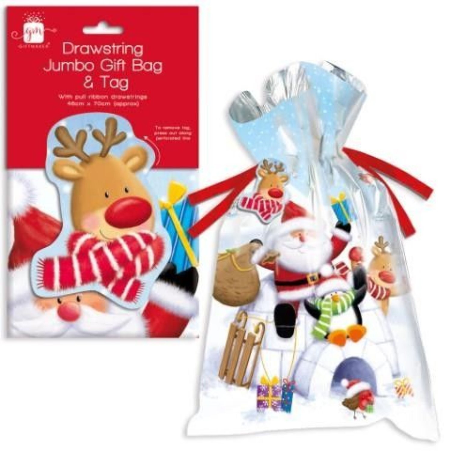 Kdmd Unisex Multicolor Jumbo Drawstring Gift Bag 5 Pack - Image 2