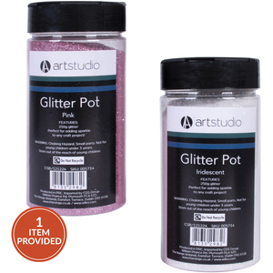 Pink or Iridescent Glitter Pot