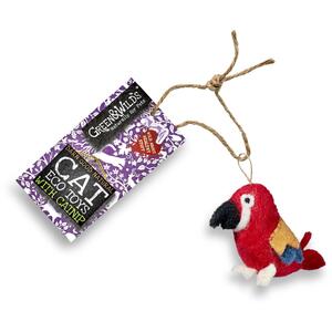 Green & Wilds Eco Friendly Natural Cat Toy with Catnip - Polly Parrot