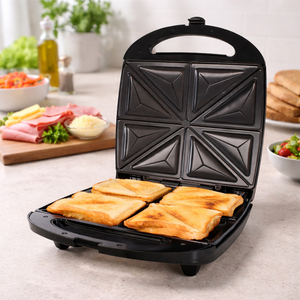 4 Portion Sandwich Maker Stainless Steel Toastie Machine