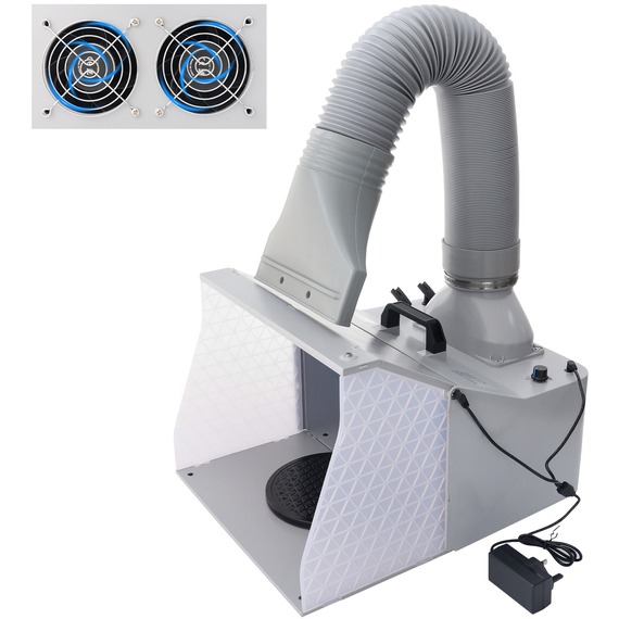 Foldable Airbrush Spray Booth With Top Hose Grey
