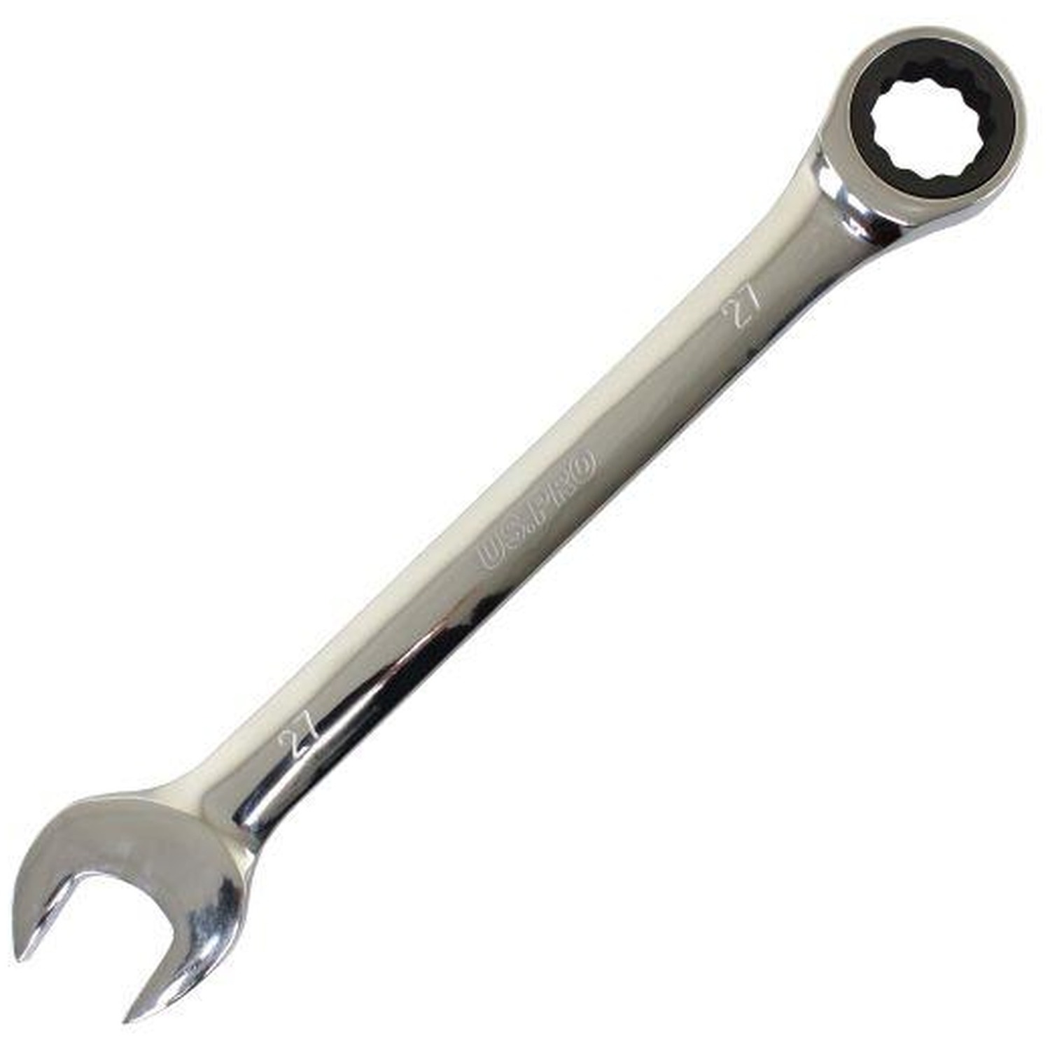 US PRO Tools 27mm Ratchet Spanner Wrench 72 Teeth Open & Ring End Wrench 3588 - Image 3