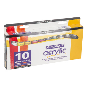 Pack of 10 Daler Rowney Graduate Acrylic Paints