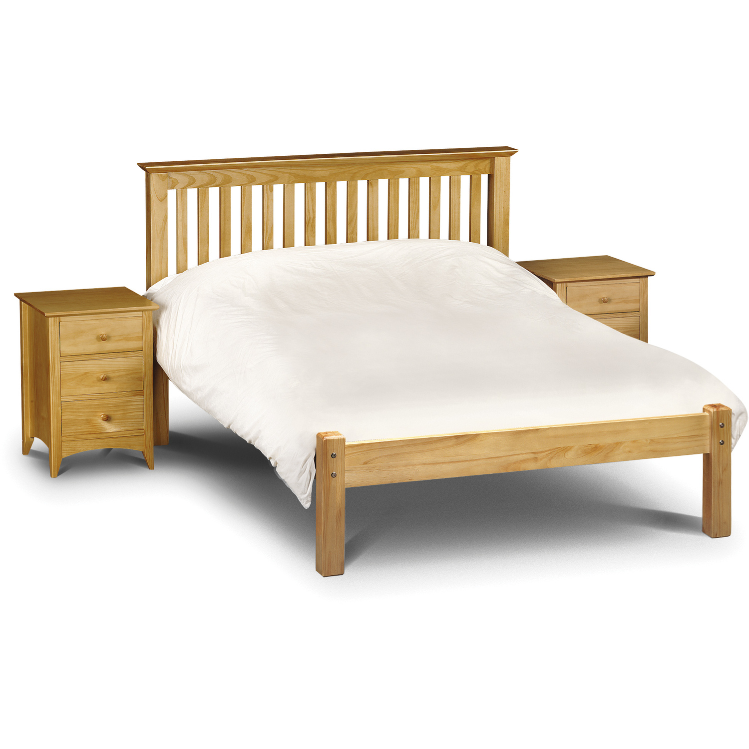 Barcelona Small Double Bed Low Foot End - Pine