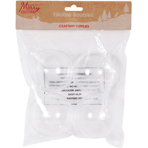 Pack of 4 Fillable Baubles