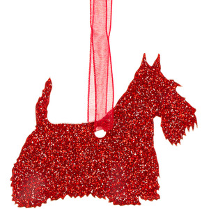 Glitter Scottish Terrier Christmas Decoration