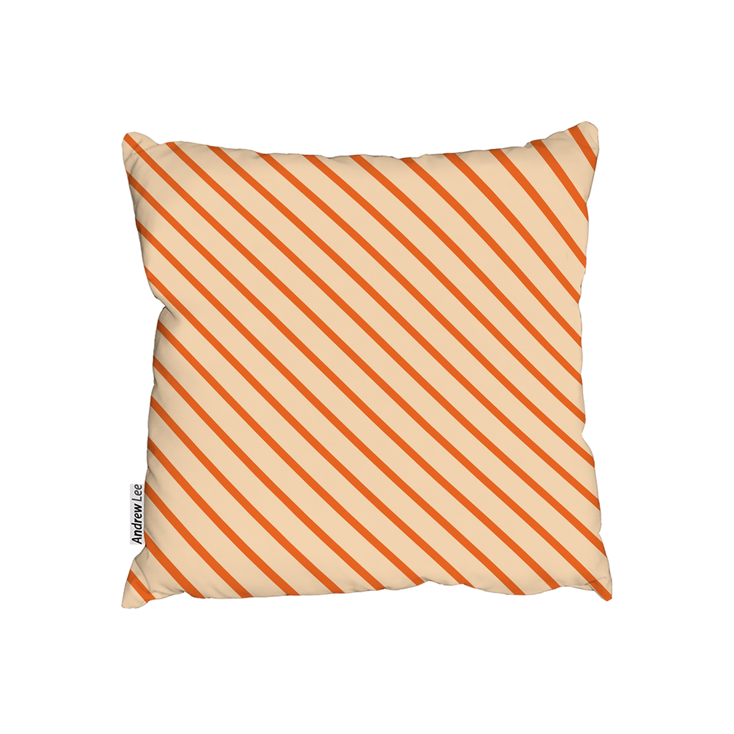 Orange Lines Cushion - Orange / 60cm