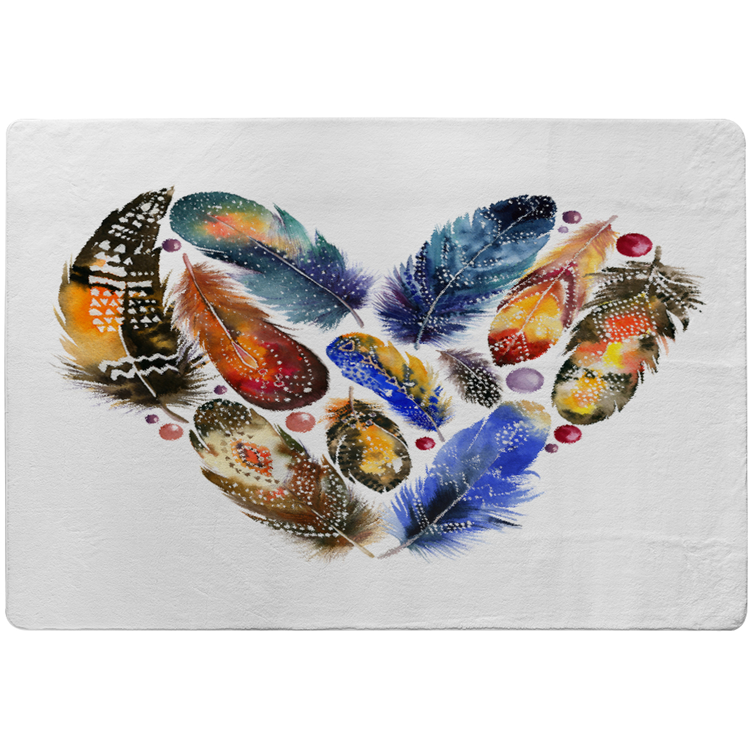 Boho Tribal Heart Rug - Blue / 150cm thumbnail