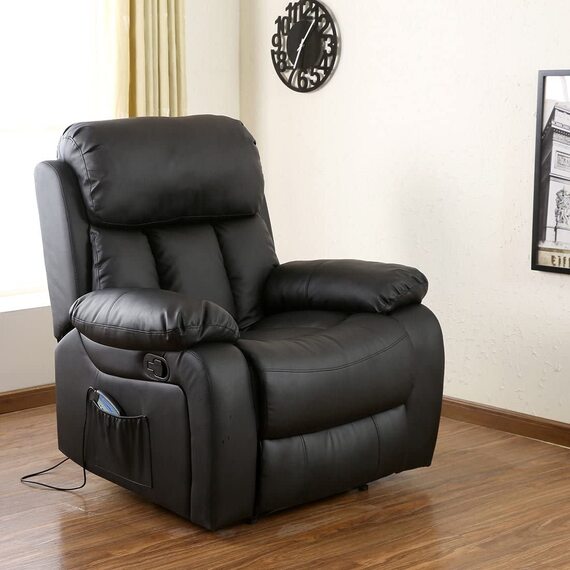 Chester Heated Leather Massage Recliner Chair