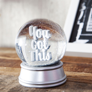 You Got This Novelty Glitter Snow Globe Ornament