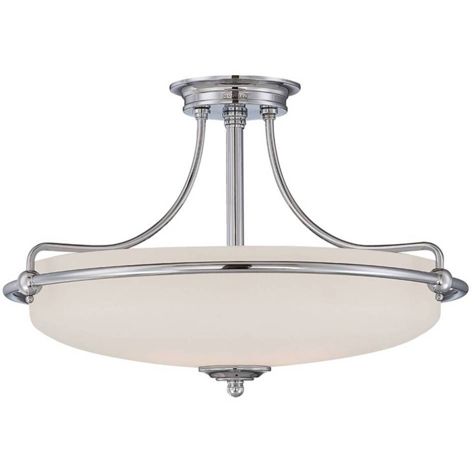Griffin 4 Light Semi Flush Ceiling Light Polished Chrome, E27 - Polished Chrome