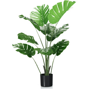 Costway 120cm Artificial Monstera Deliciosa Tree - Green