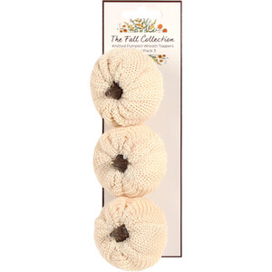 Knitted Pumpkin Wreath Toppers