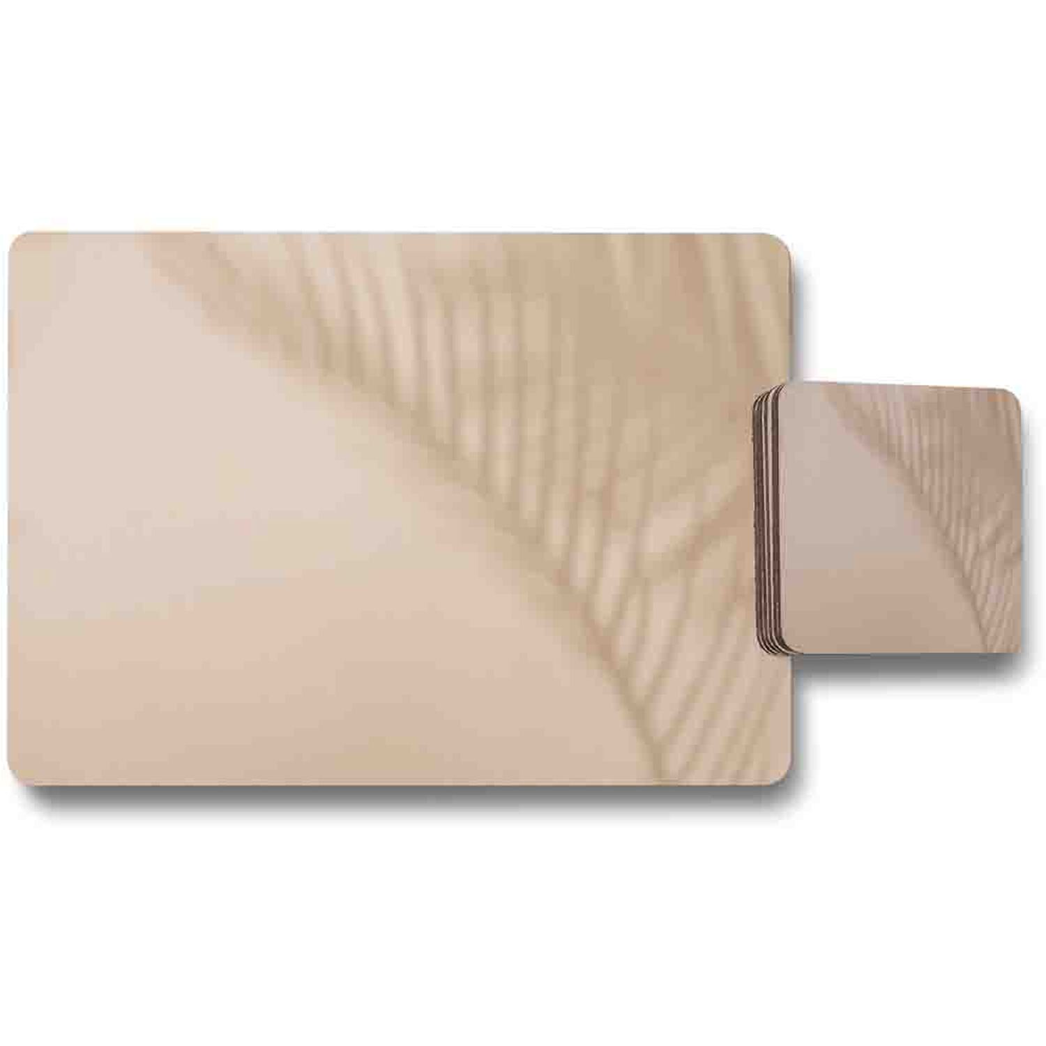 Image of Leaf Shadow Placemat Coaster Set -&hellip;