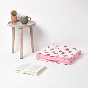 Homescapes Cotton Cup Cakes Floor Cushion