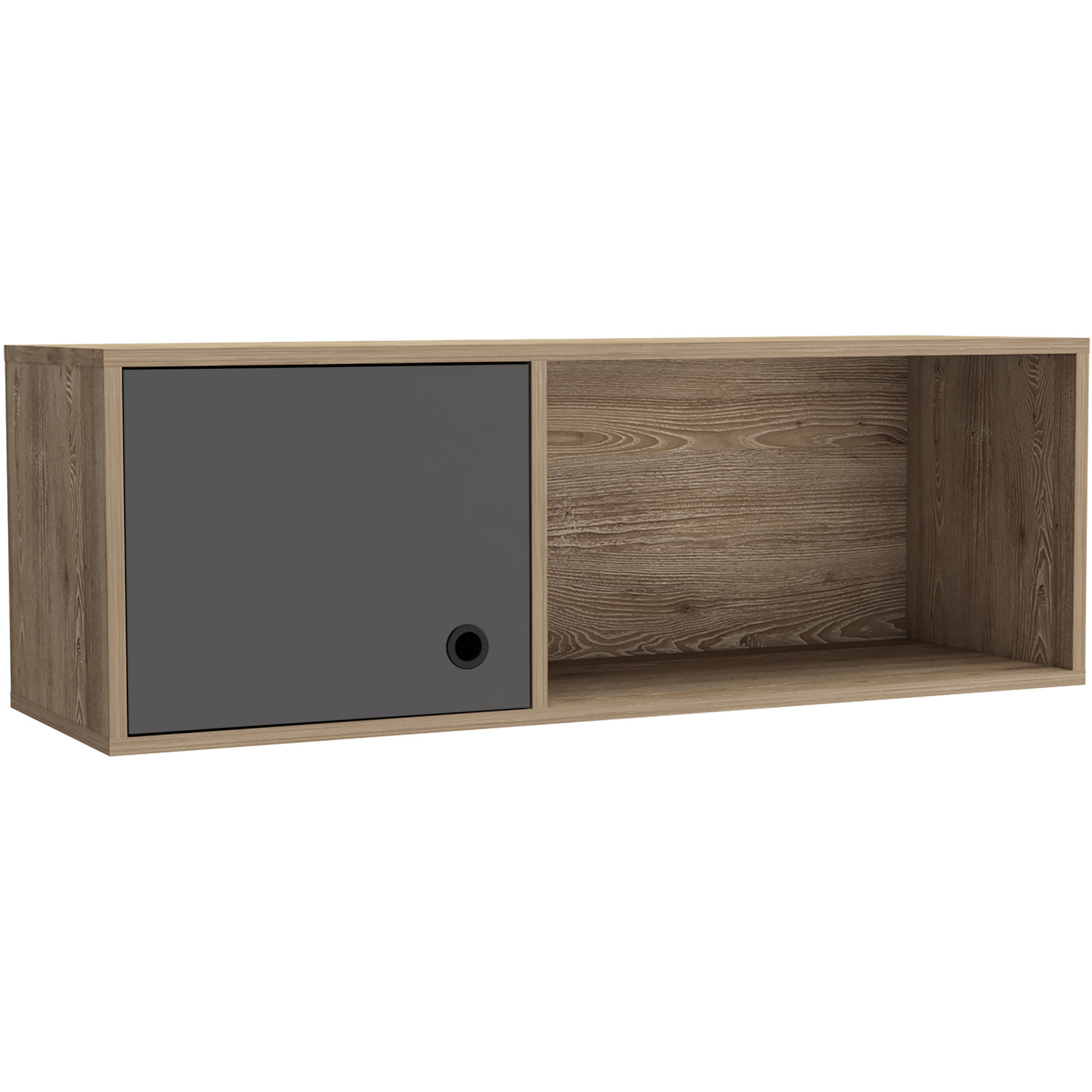 Vegas Home Office Desk And Chair Set Vg106 And Lfch28-bk - Bleached Oak And Grey
