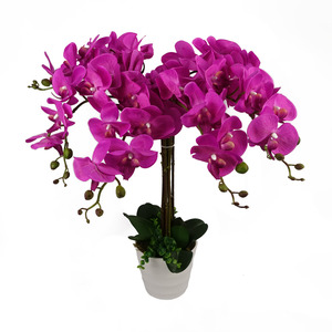 Artificial Deluxe Bush Orchid Dark Pink