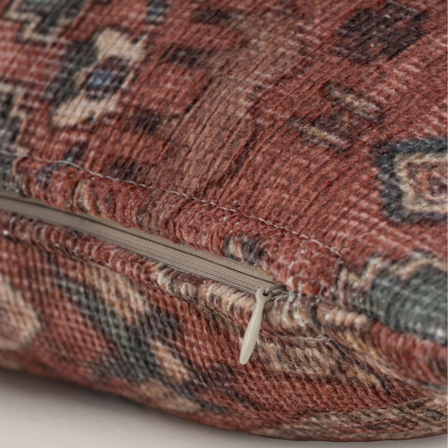 Terracotta Washable Cushion Cover - Terracotta Green