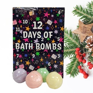 Christmas 12 Days of Bath Bombs Advent Calendar Vanilla Lavender Mint