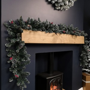Christmas Garland with Pine Cones and Berries