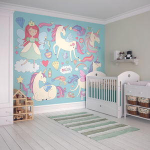 Princess Unicorn Wall Mural