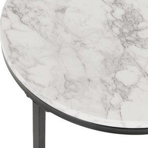 White Marble/Black Dallas Side Table shot 4742507