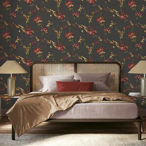 Floral Textured Embossed Wallpaper