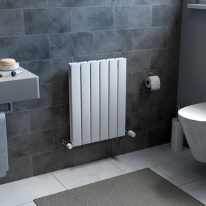 Agadon Vertical Duplex Flat Panel Designer Radiator White