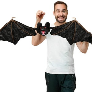 Animatronic Flying Bat Halloween Decoration with Light up Eyes  Sound FX