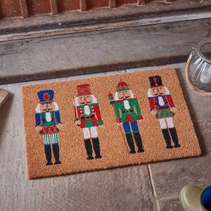 Nutcracker Christmas Door Mat