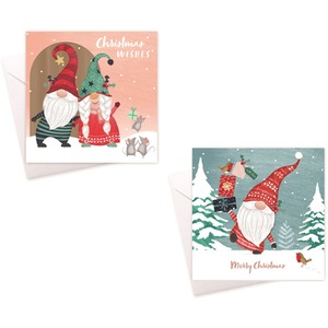 Multicolour 20 Gonk Christmas Cards Festive Gnomes Cards With Envelopes shot 6176743