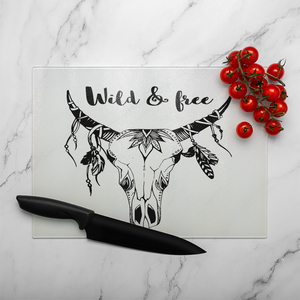 Boho Chic Fashion Glass Chopping Board