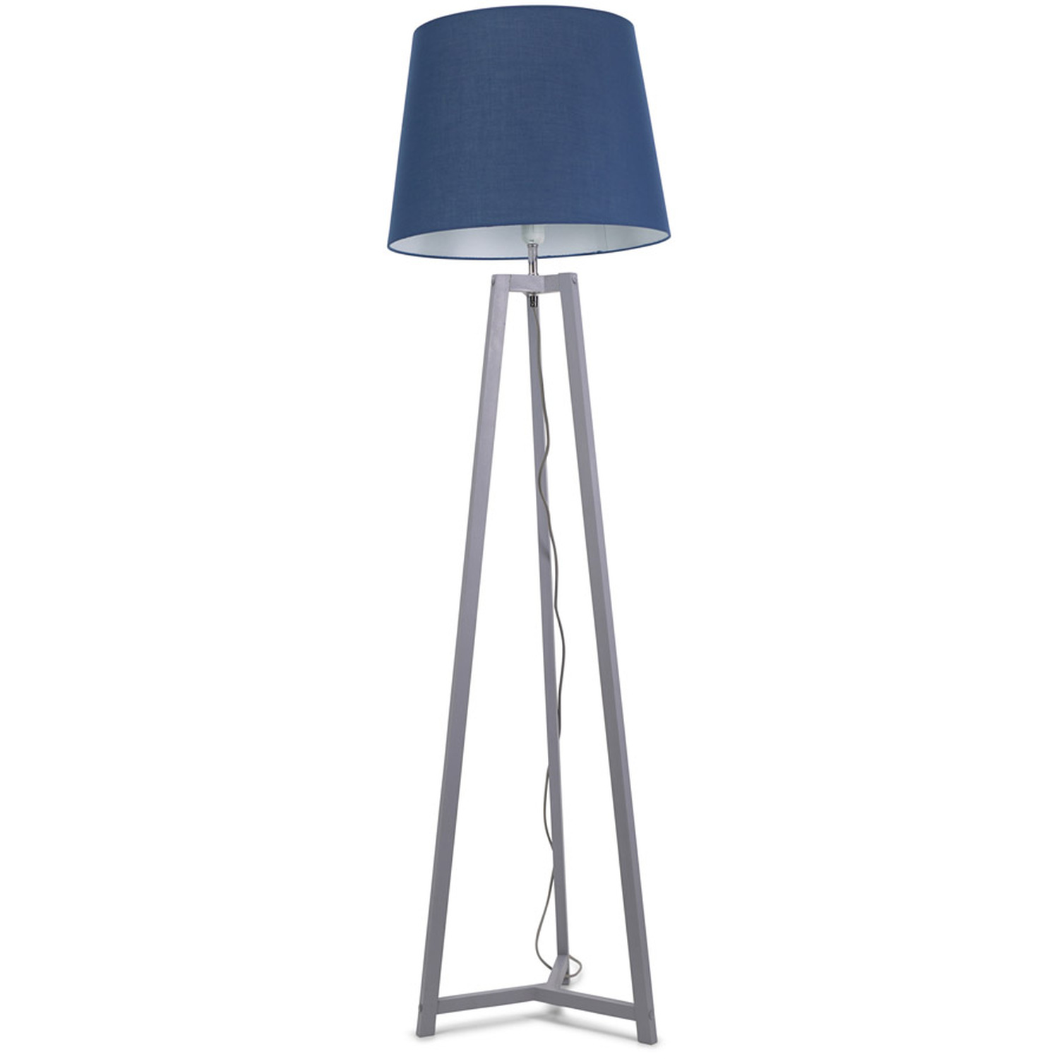 Image of Lottie Grey Wood Floor Lamp Tapered&hellip;