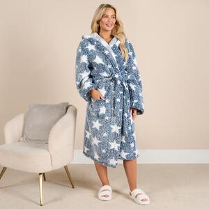Teddy Marl Stars Dressing Gown