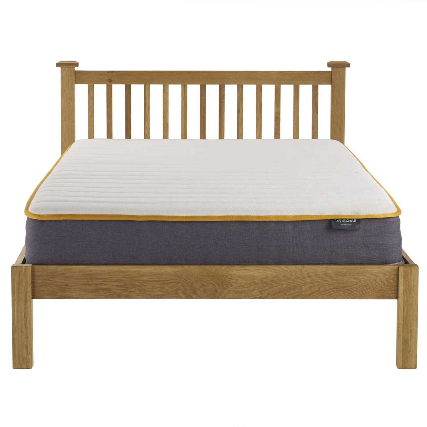Birlea Woburn Bed Oak Veneers - Brown Double