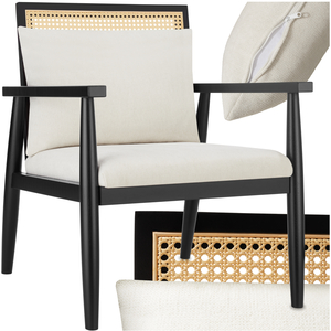 Armchair Manuela - Thickly Padded, With Extra Back Cushions
