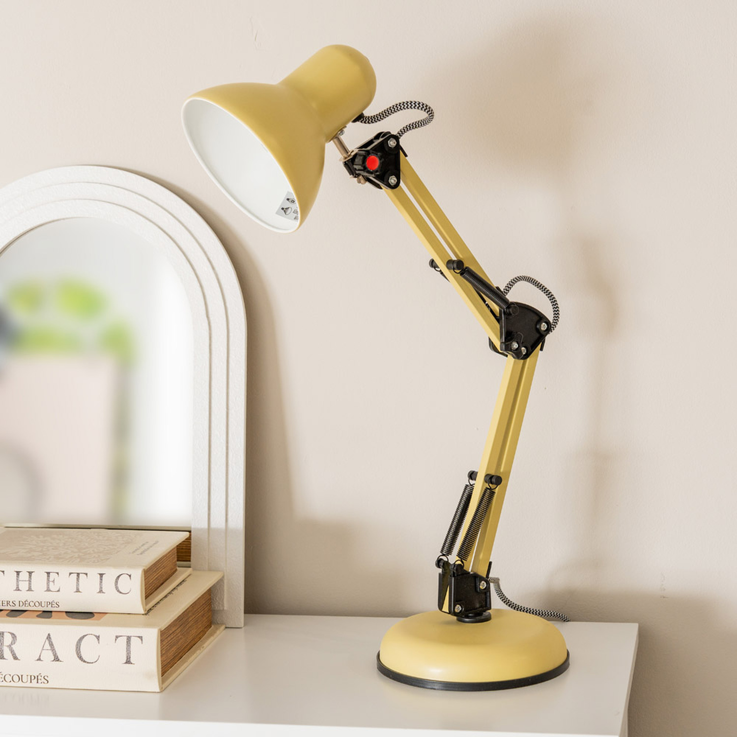 Frankie Adjustable Metal Desk Table Lamp - Yellow