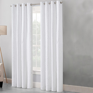 Deluxe Quilted Grandeur Pinsonic Ringtop Curtain Pair