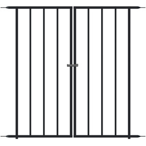 Abbey Road Gate Black Galvanised Steel Panacea Fence System