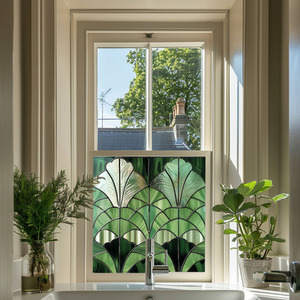 Badesi Art Deco Stained Glass Privacy Window Film