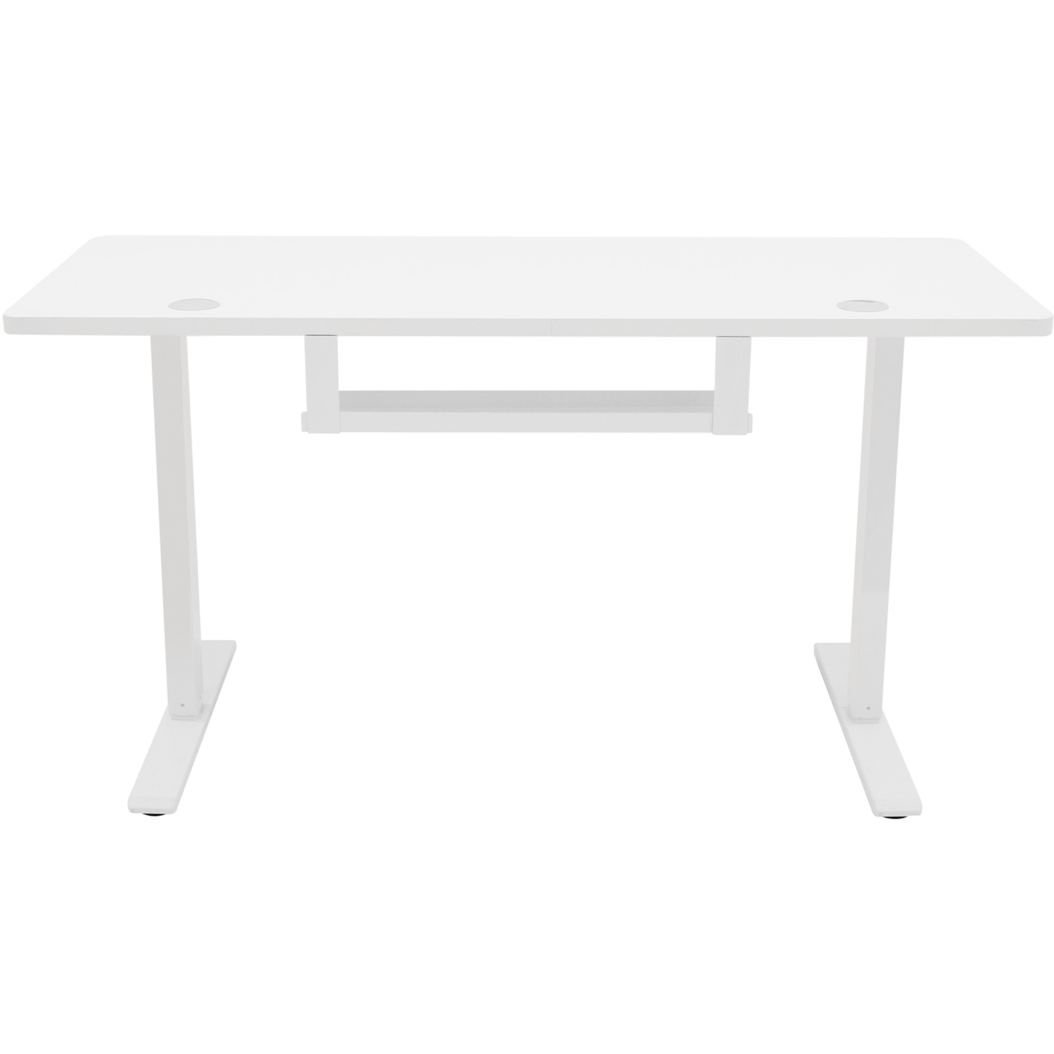 Electric Standing Desk With Drawer - White Medium