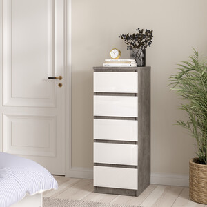 Columbia Narrow Chest Of 5 Drawer
