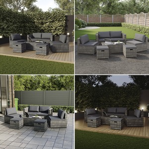 Islay 6 Seater Outdoor Rattan Garden Furniture Set - Fully Assembled
