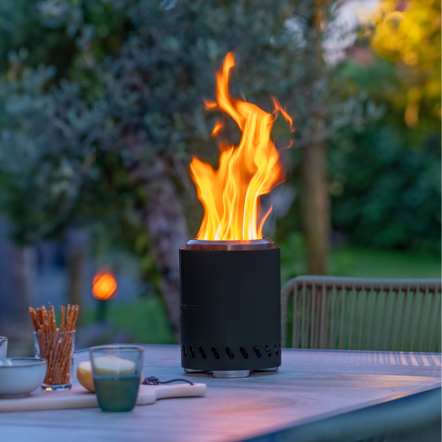 RedFire Volcano Tabletop Fire Pit 3 Colours 18cm Diameter - Black